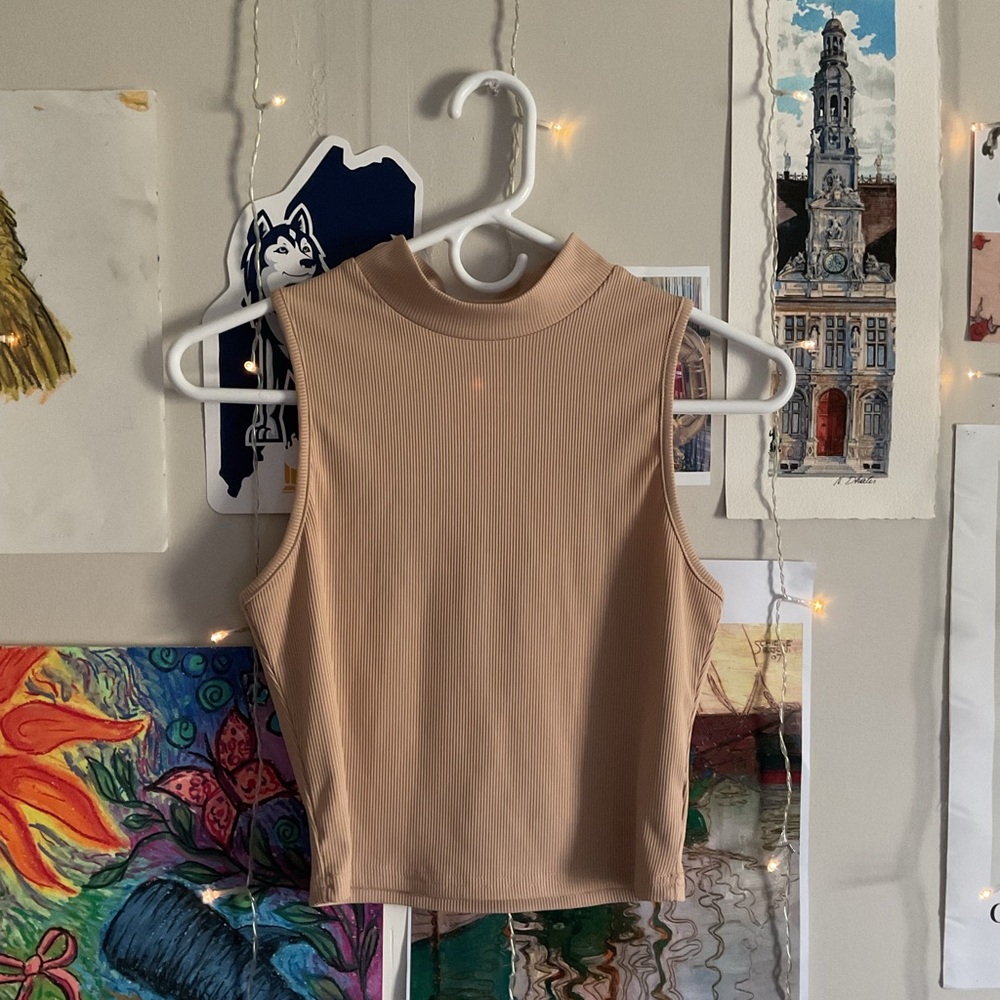 Sleeveless Tan Top
